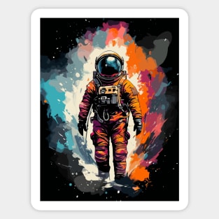 Space Astronaut Watercolor Painting Abstract Art Sticker